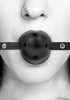 Breathable ball gag - with bonded leather straps